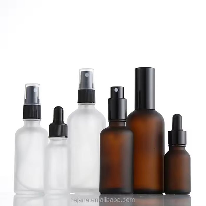 Matt glass bottles for skincare image