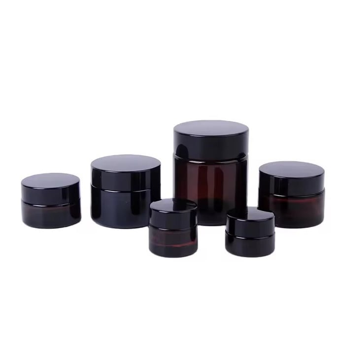 Amber glass jars for candles image