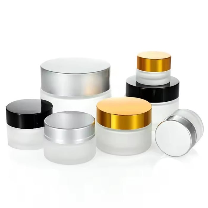 glass jars with metal lids image