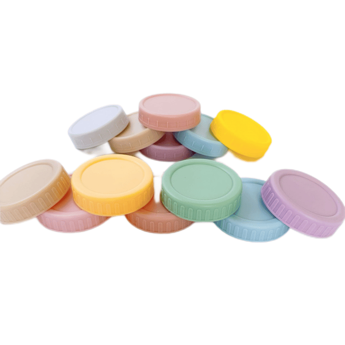 Plastic screw caps for mason jars image