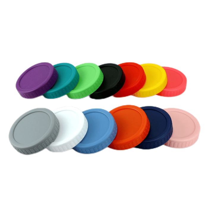 Plastic screw caps for mason jars image