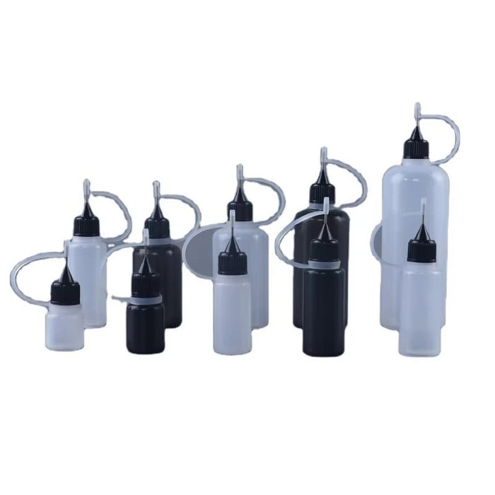 Customized LDPE squeezable needle bottle image