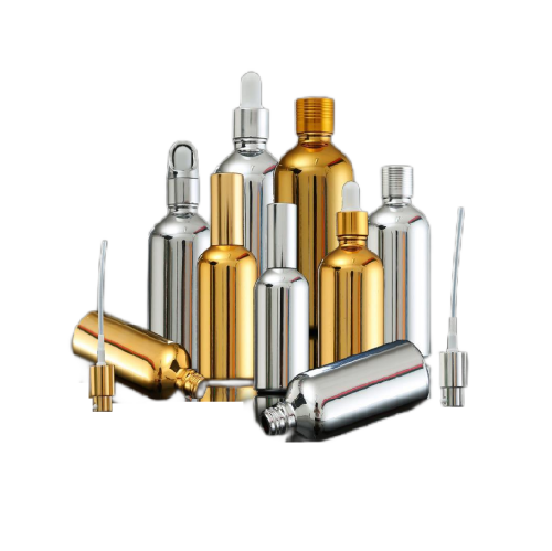 UV coated glass perfume bottles image