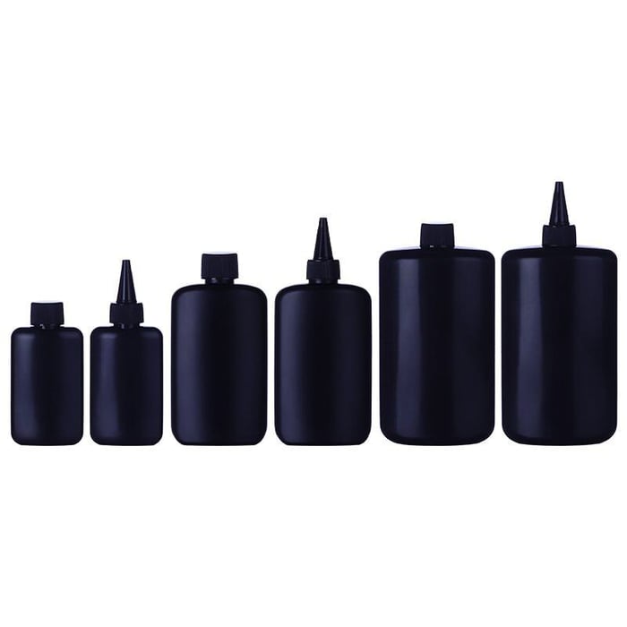 PE black UV glue bottles image