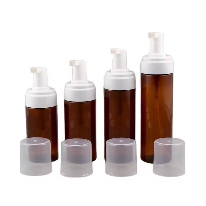 Amber color PET foam pump bottles image