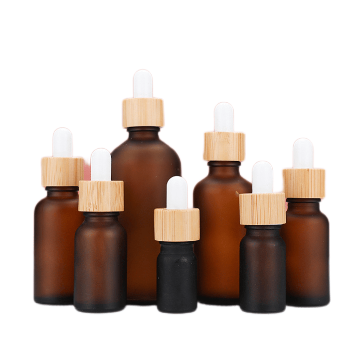 Amber matt glass bottles image