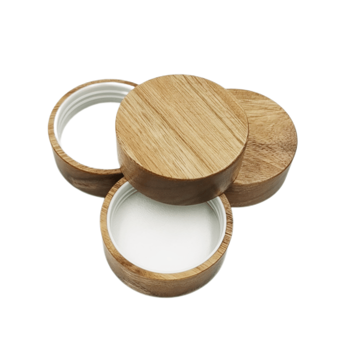 Wooden bamboo caps for water bottles image