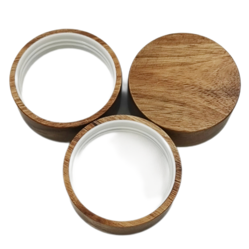 Wooden Bamboo mason jar lids   image