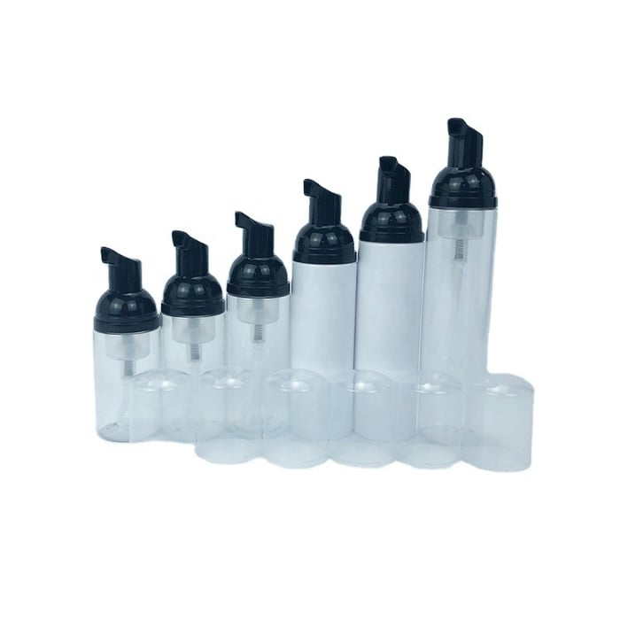 PET foam bottles with black pumps image
