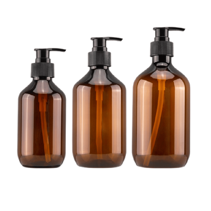 Customized colors PET boston round bottles image