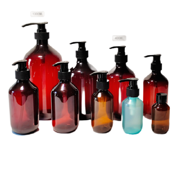 Customized PET boston round bottles image