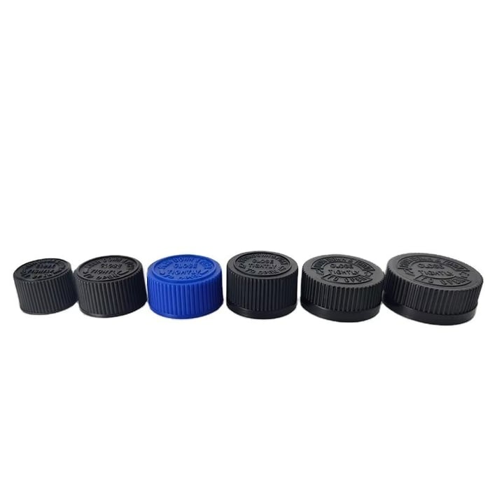 Customized colors plastic child resist caps image