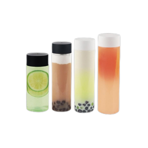 Customized food grade cylinder juice bottles image