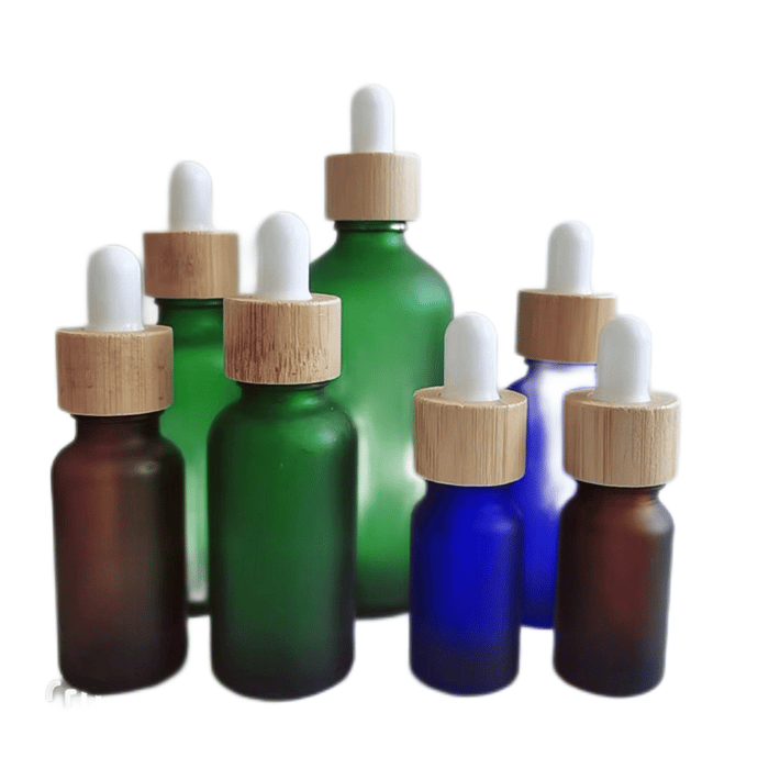 Matt glass bottles for skincare image