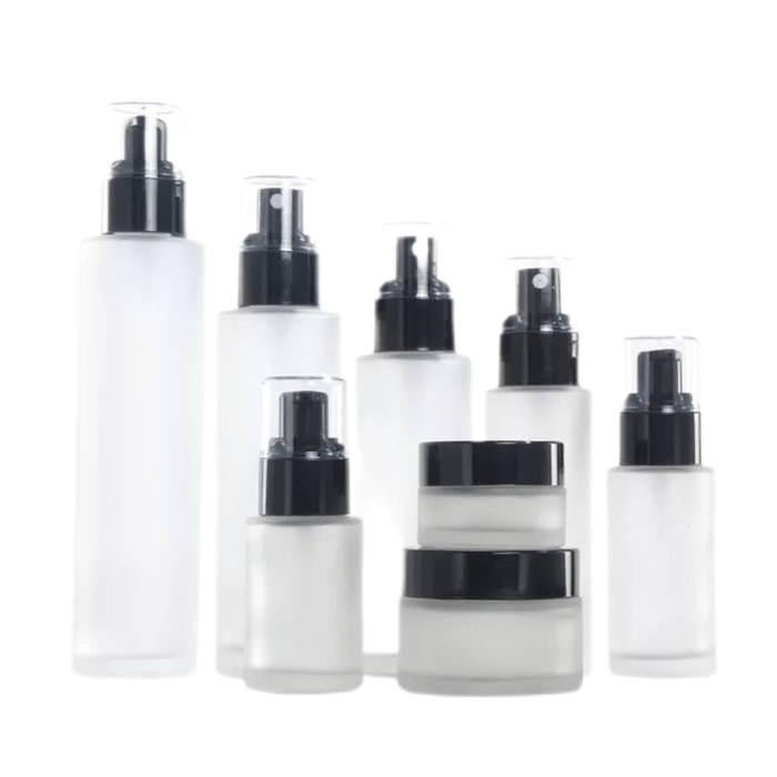 Glass bottles with sprayer pumps image