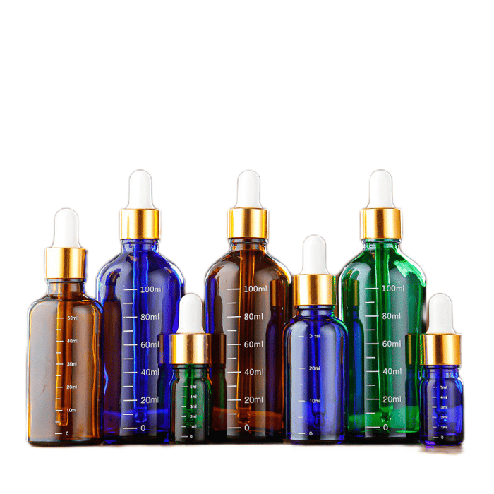 Glass bottles with volume mark image