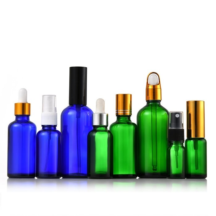 glass bottles for skincare produucts image