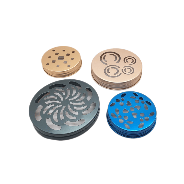 Metal cap witth customized hollow pantern image