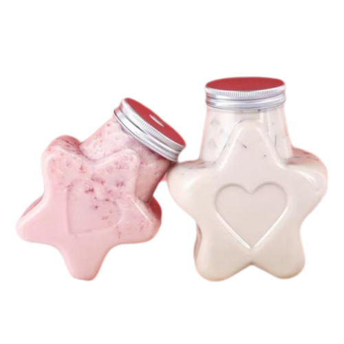 Customized food grade star shape juice bottles image