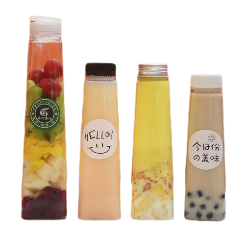Customized food grade PET round Juice bottles image