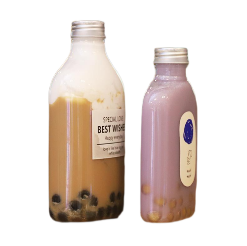 Customized food grade PP flat juice bottles image