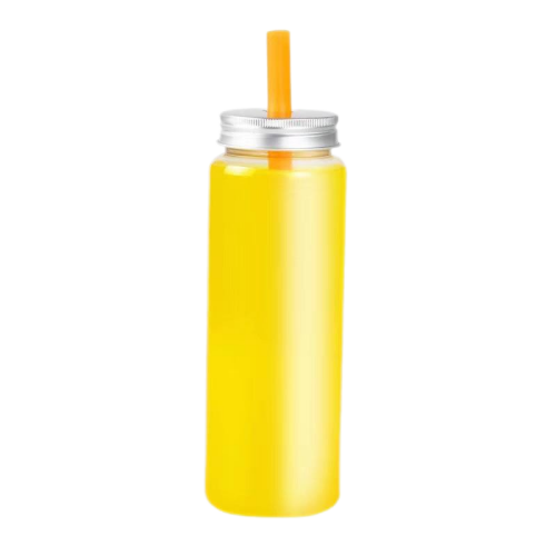 Customized food grade cylinder juice bottles image