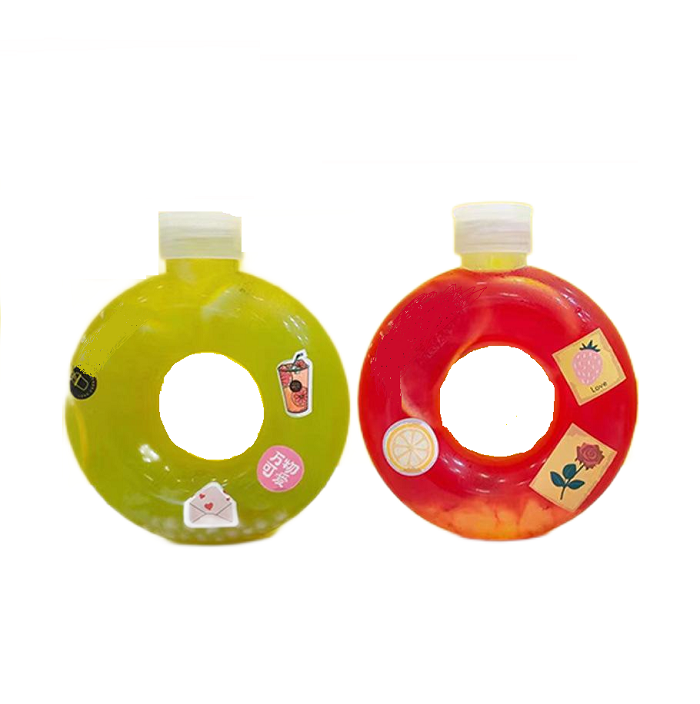 Customized food grade ring shape juice bottles image