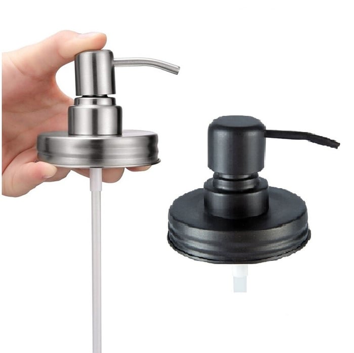Steel sauce pumps for mason jars image
