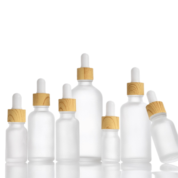 Frosted glass dropper bottles image