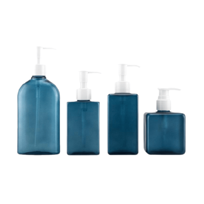 Customized PETg square shampoo bottles image