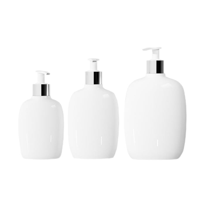 customized round flat shampoo bottles image
