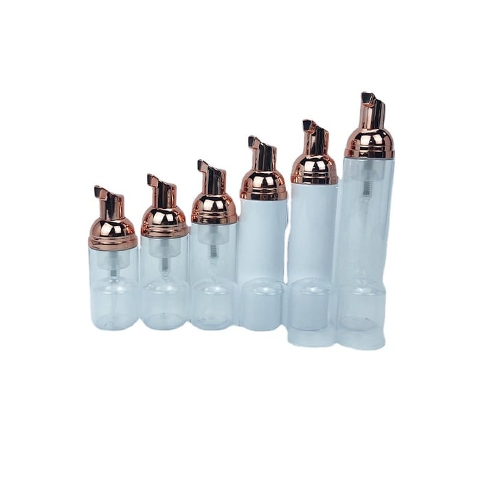 PET foam bottles with rosy pumps image