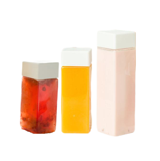 Customized food grade square shape juice bottles image