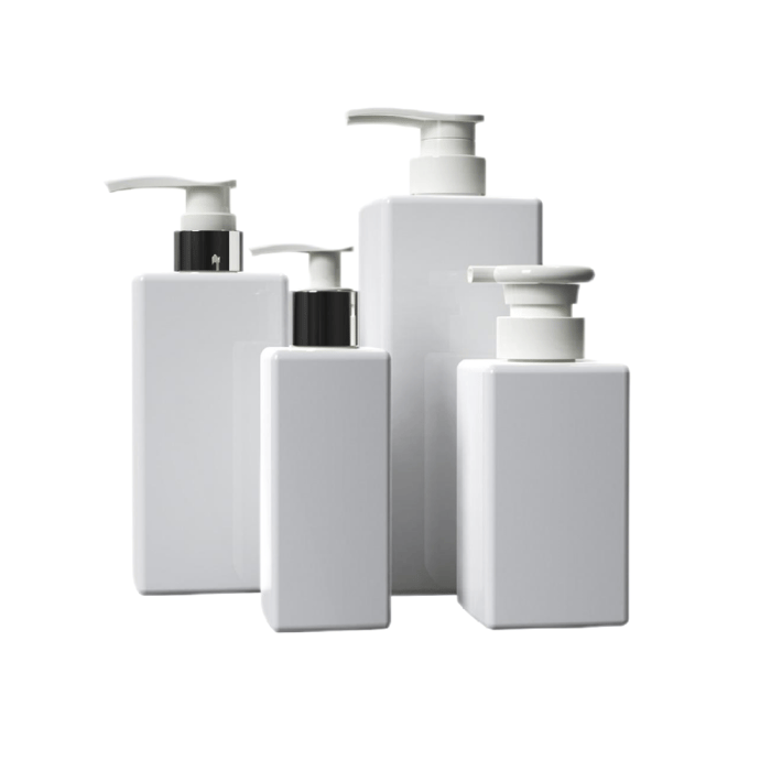 Customzied PET square shampoo bottles image