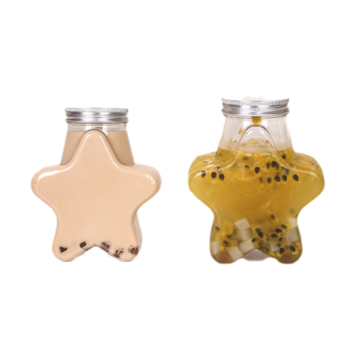 Customized food grade star shape juice bottles image