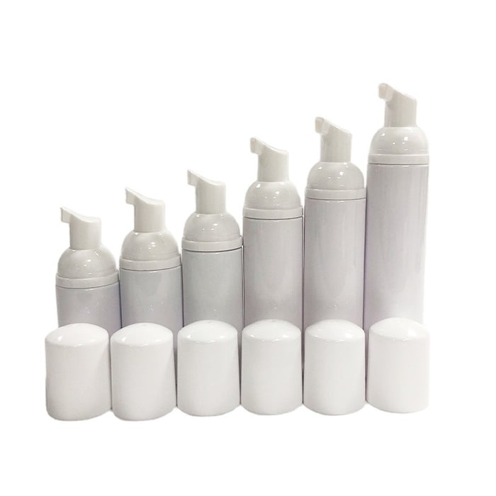 PET foam bottles with white pumps image